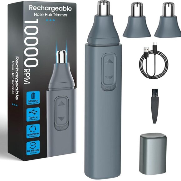Ear and Nose Hair Trimmer for Men Women – 10000 RPM Powerful Motor with Dual Sta - Picture 1 of 7